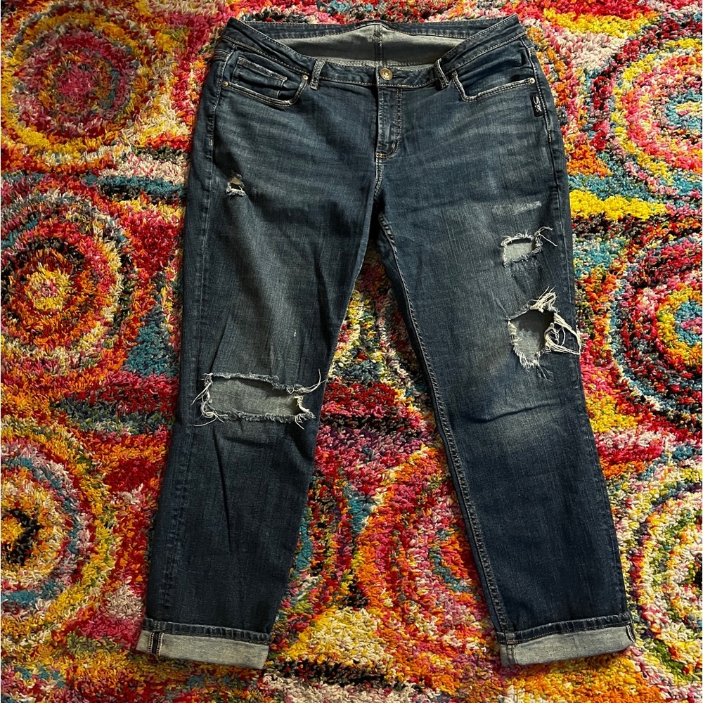 Silver Jeans Sam, Dark Blue Boyfriend Jeans